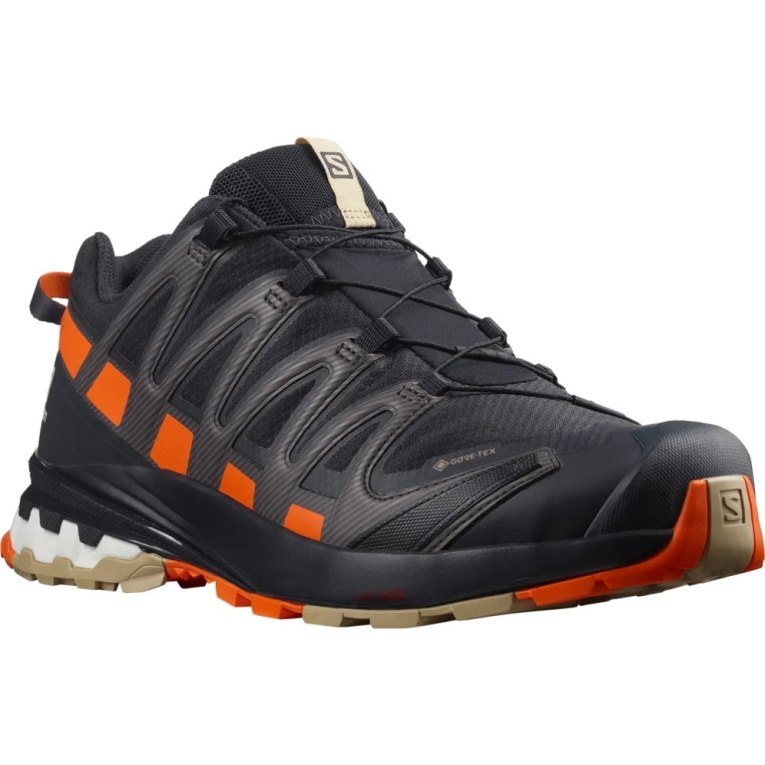 Tenis Para Trail Running Salomon Xa Pro 3d V8 GTX Hombre Negros Naranjas | MX MCGP095